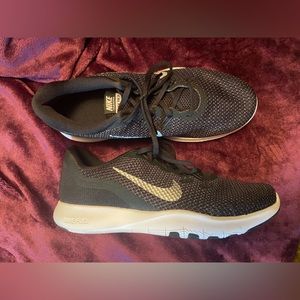Black and grey Nike shoes
